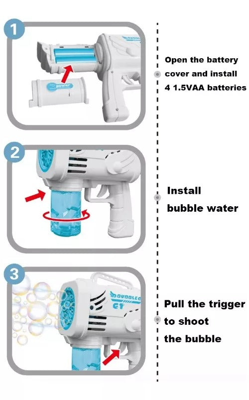 Bubble-Gun™ Pistola de Burbujas Automática